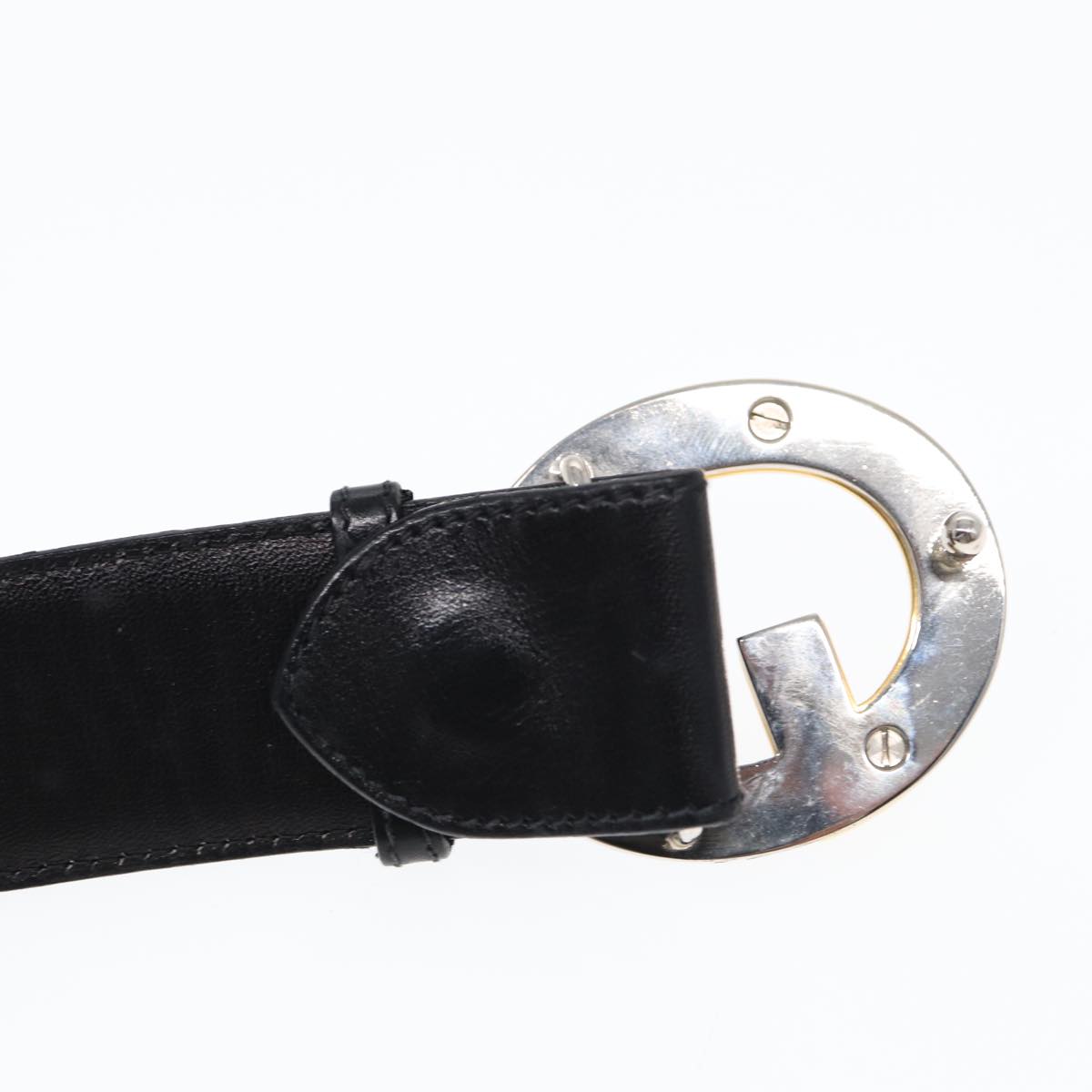 GUCCI Belt Leather 33.5"" Black ti2013