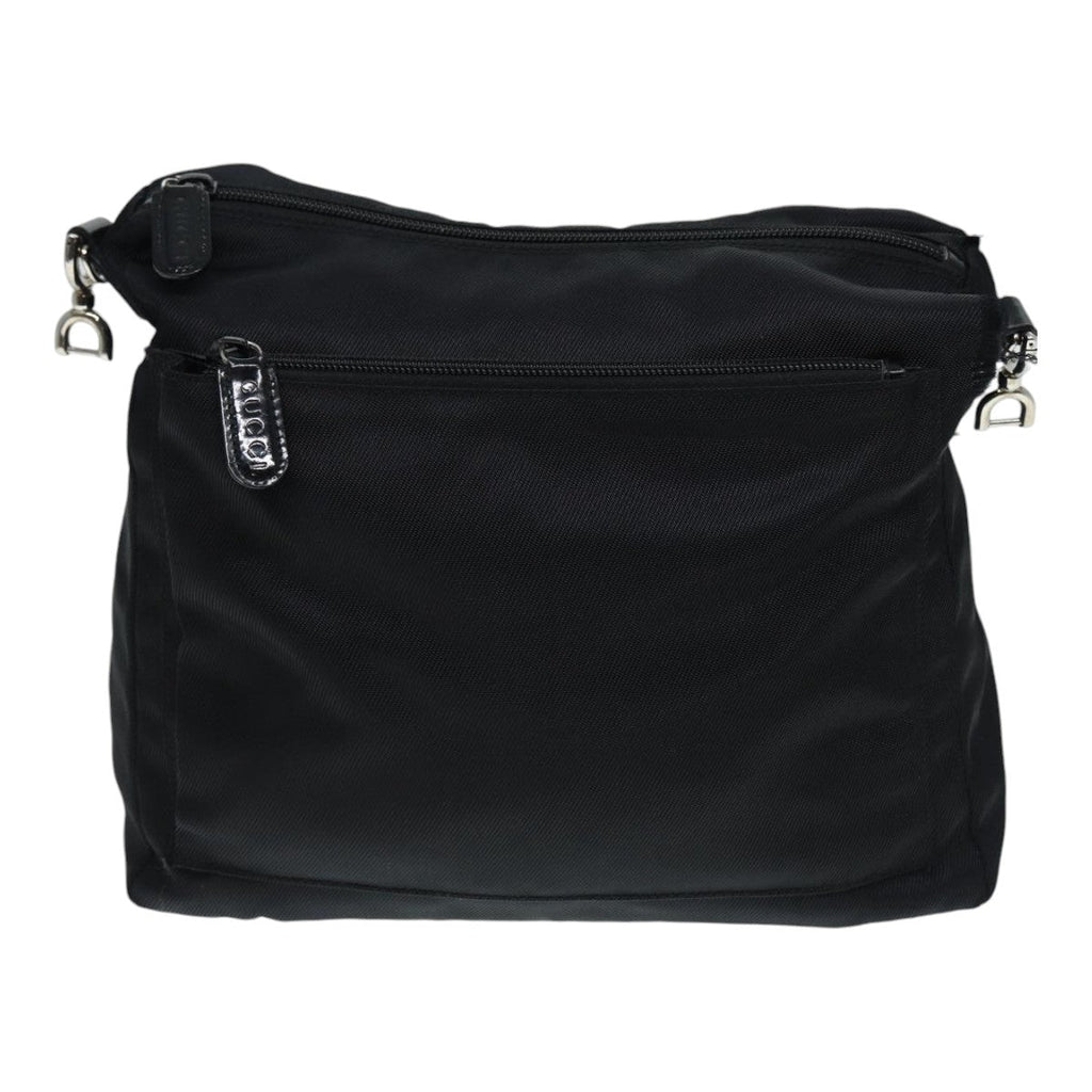 GUCCI Bamboo Shoulder Bag Nylon 2Set Brown Black ti2023