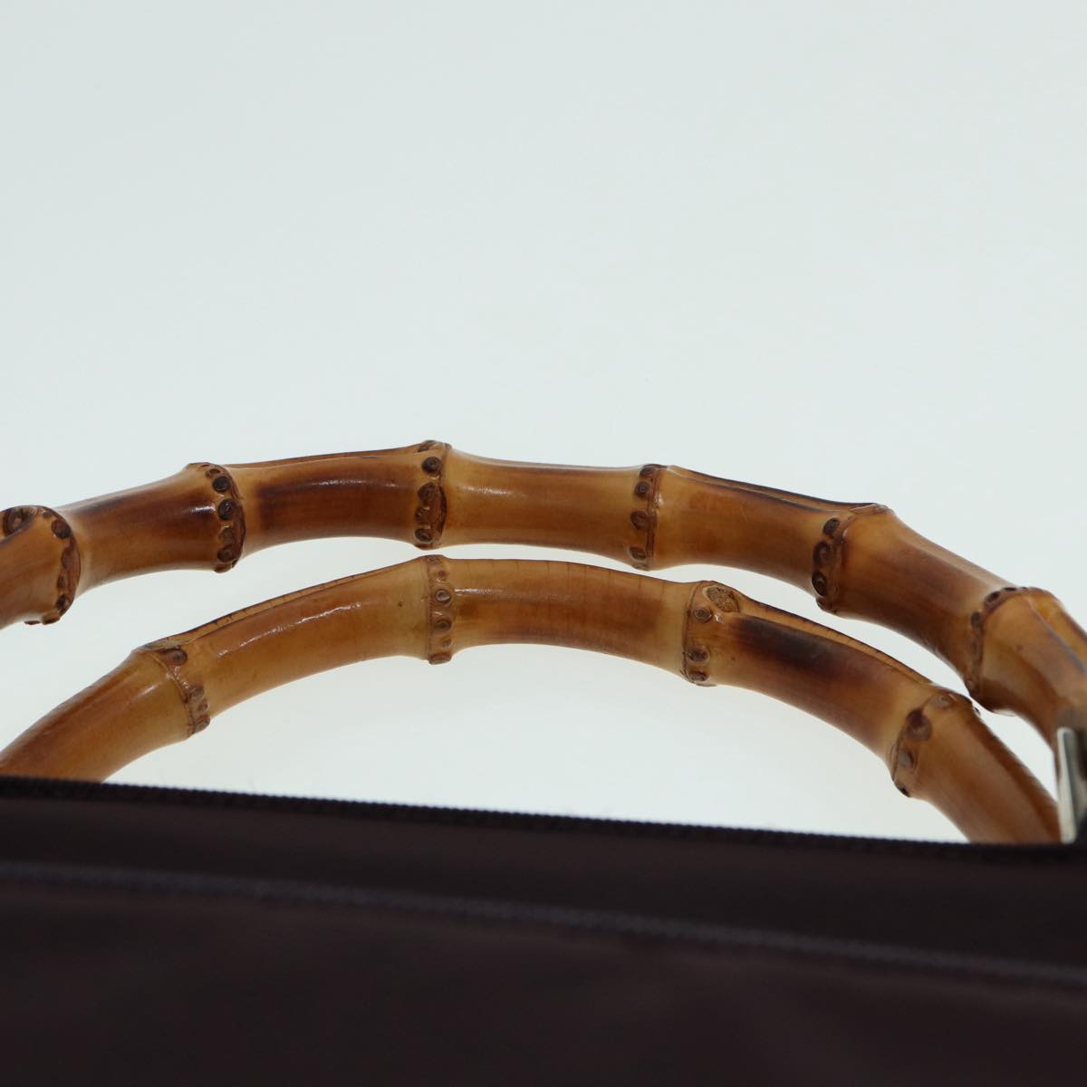 GUCCI Bamboo Shoulder Bag Nylon 2Set Brown Black ti2023