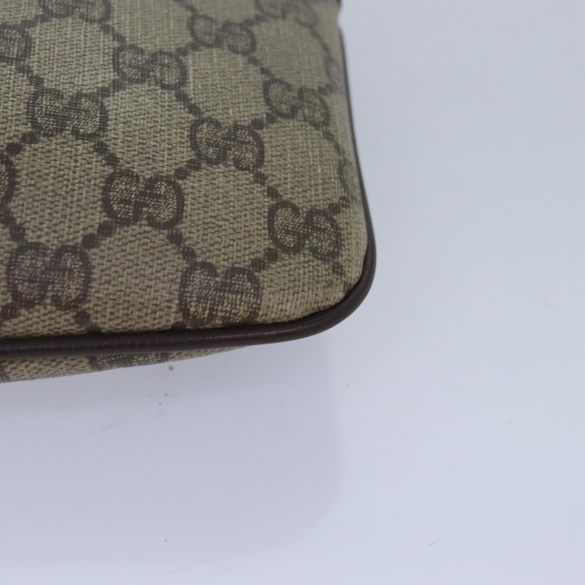 GUCCI GG Supreme Web Sherry Line Shoulder Bag PVC Beige 904 02 047 ti2026
