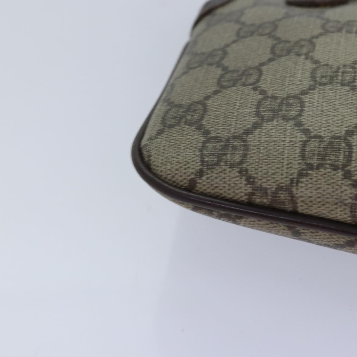 GUCCI GG Supreme Web Sherry Line Shoulder Bag PVC Beige 904 02 047 ti2026