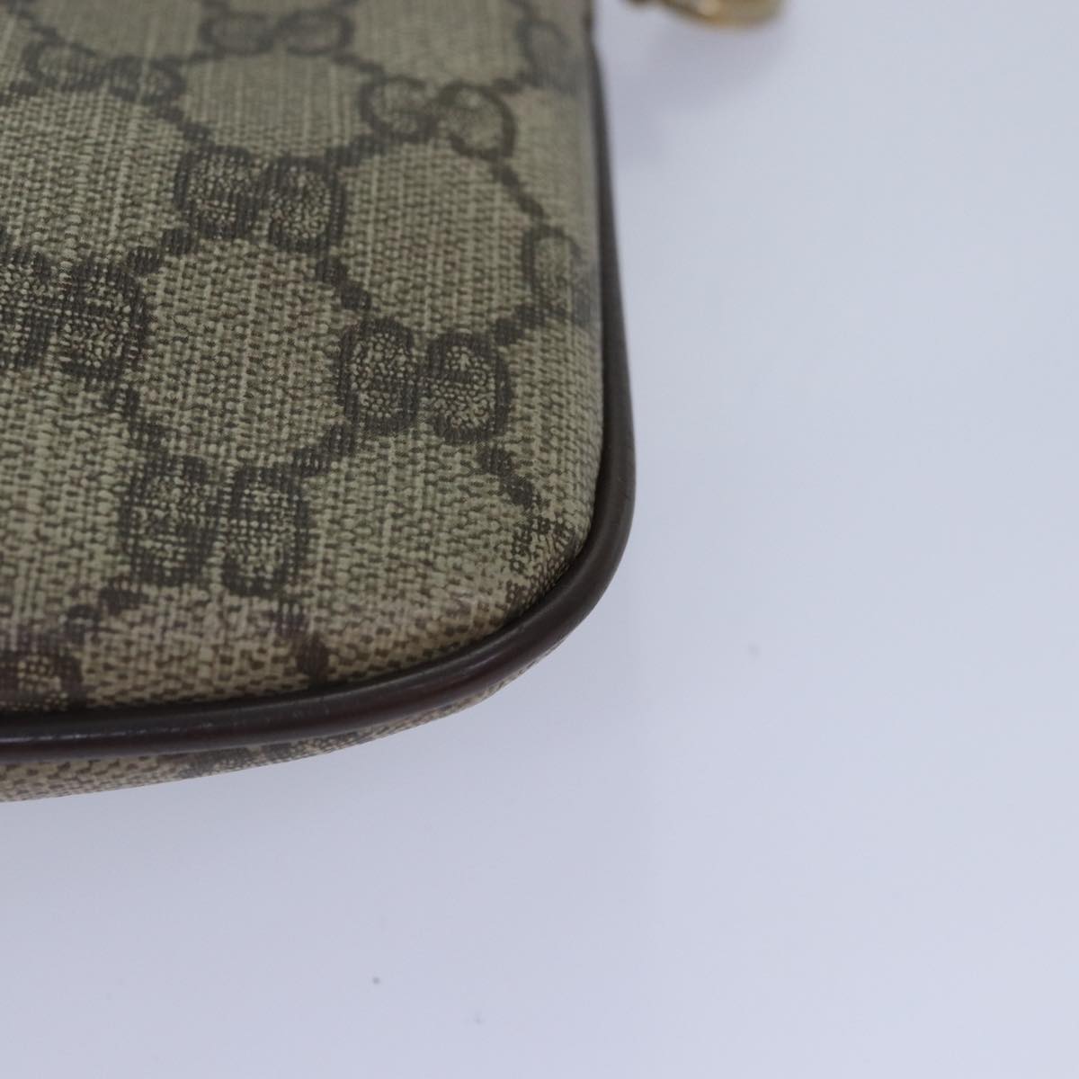 GUCCI GG Supreme Web Sherry Line Shoulder Bag PVC Beige 904 02 047 ti2026