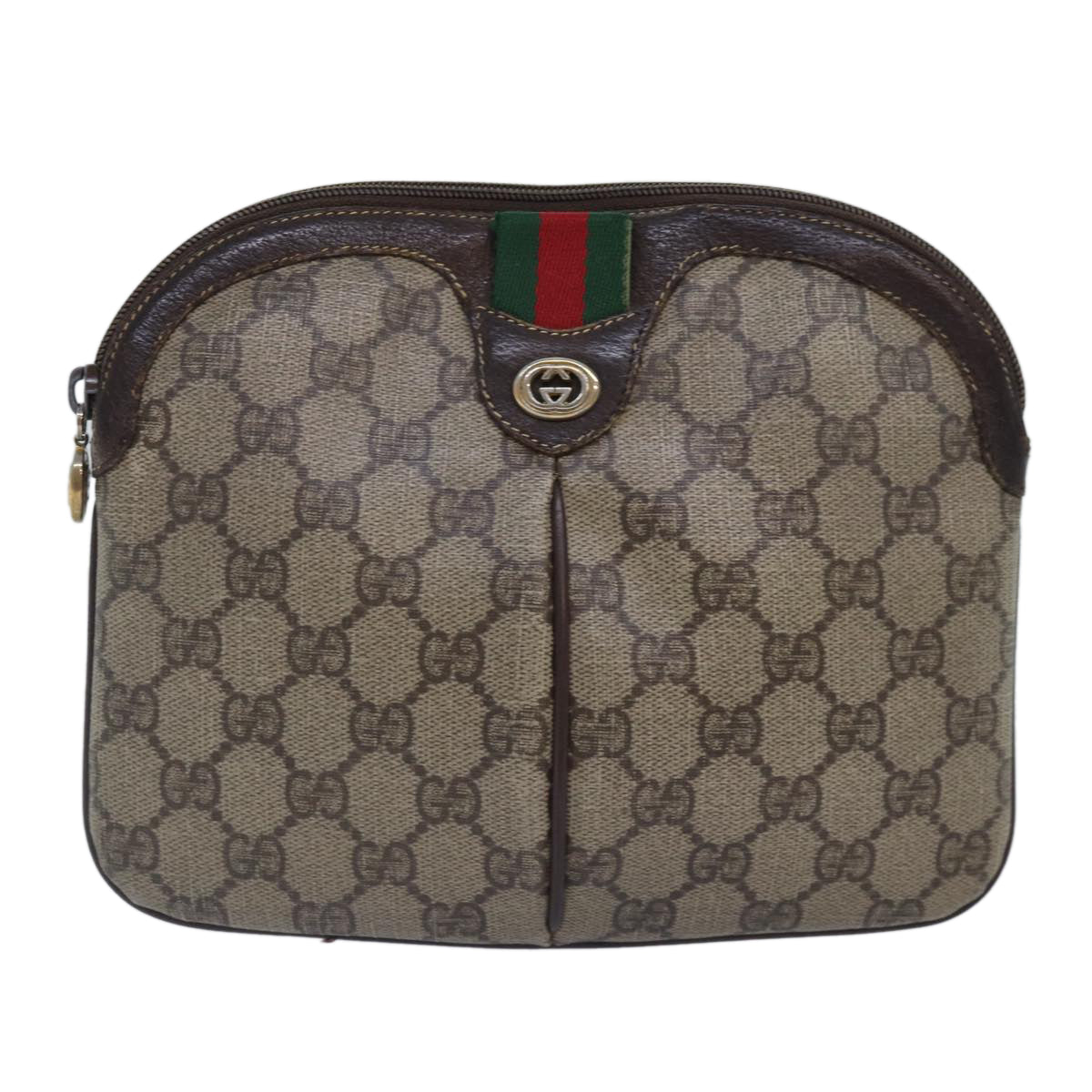 GUCCI GG Supreme Web Sherry Line Shoulder Bag PVC Beige 904 02 047 ti2026