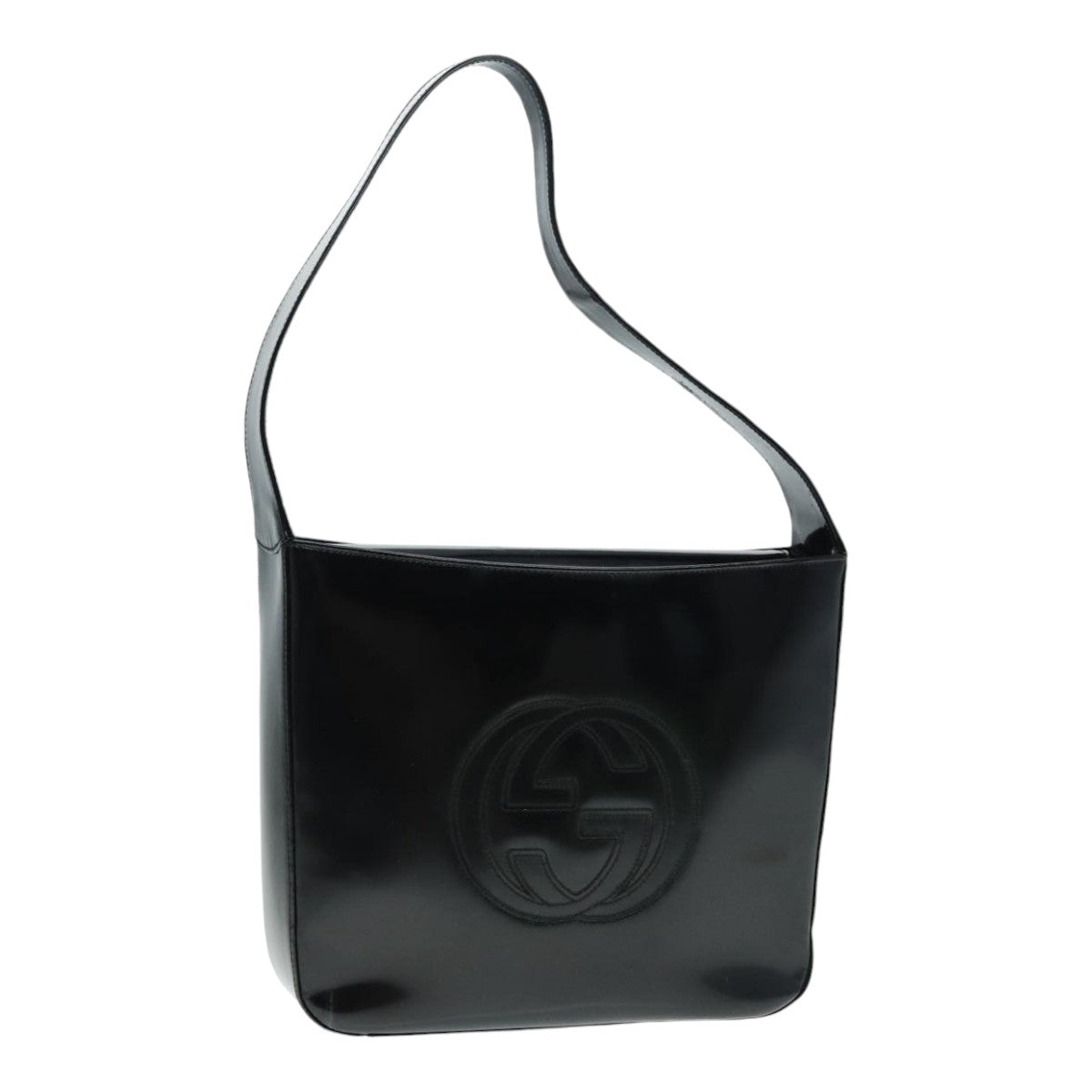 GUCCI Shoulder Bag Patent leather Black Silver 000 1186 0506 ti2031
