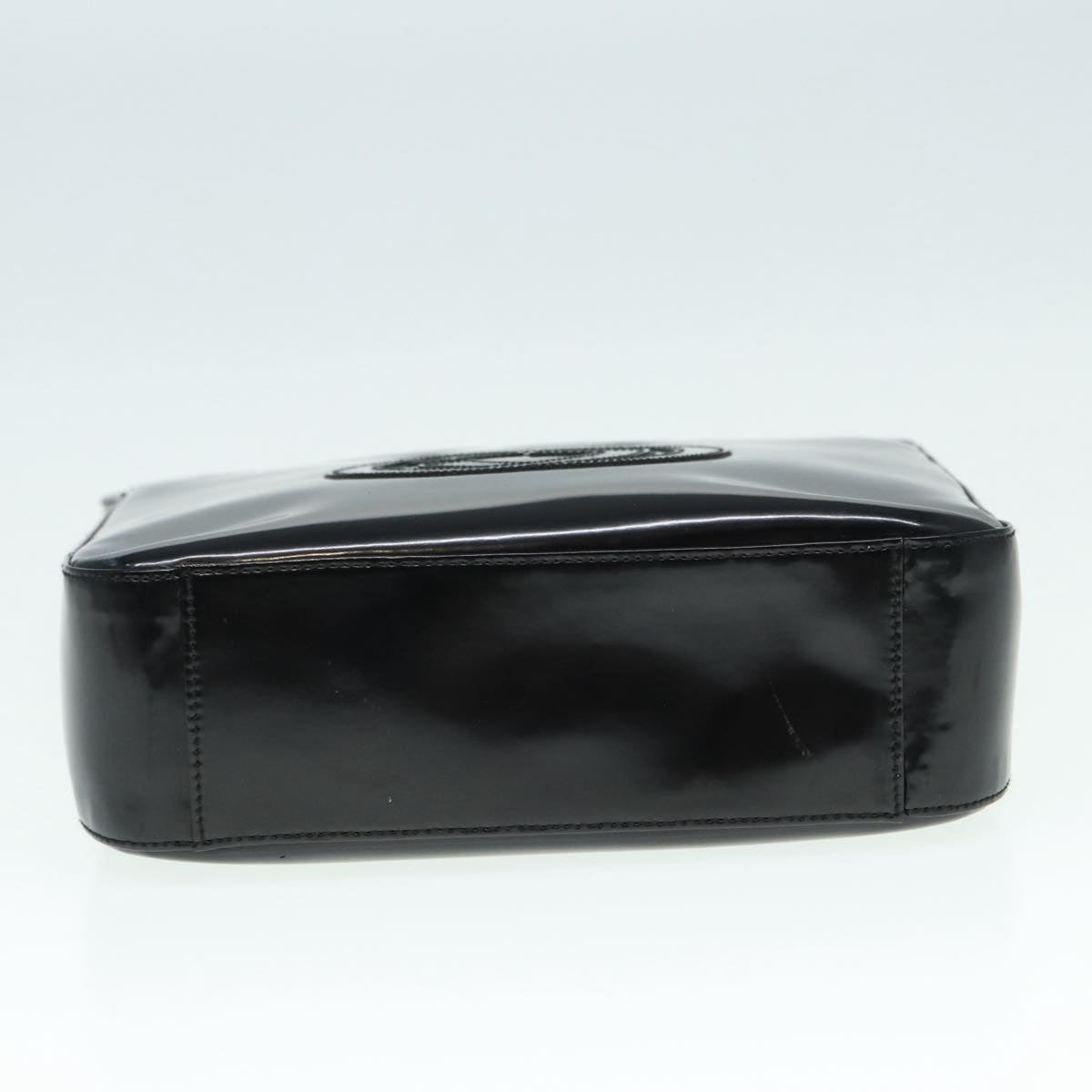GUCCI Shoulder Bag Patent leather Black Silver 000 1186 0506 ti2031