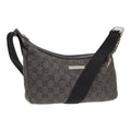 GUCCI GG Canvas Shoulder Bag Gray Silver 35098 ti2032
