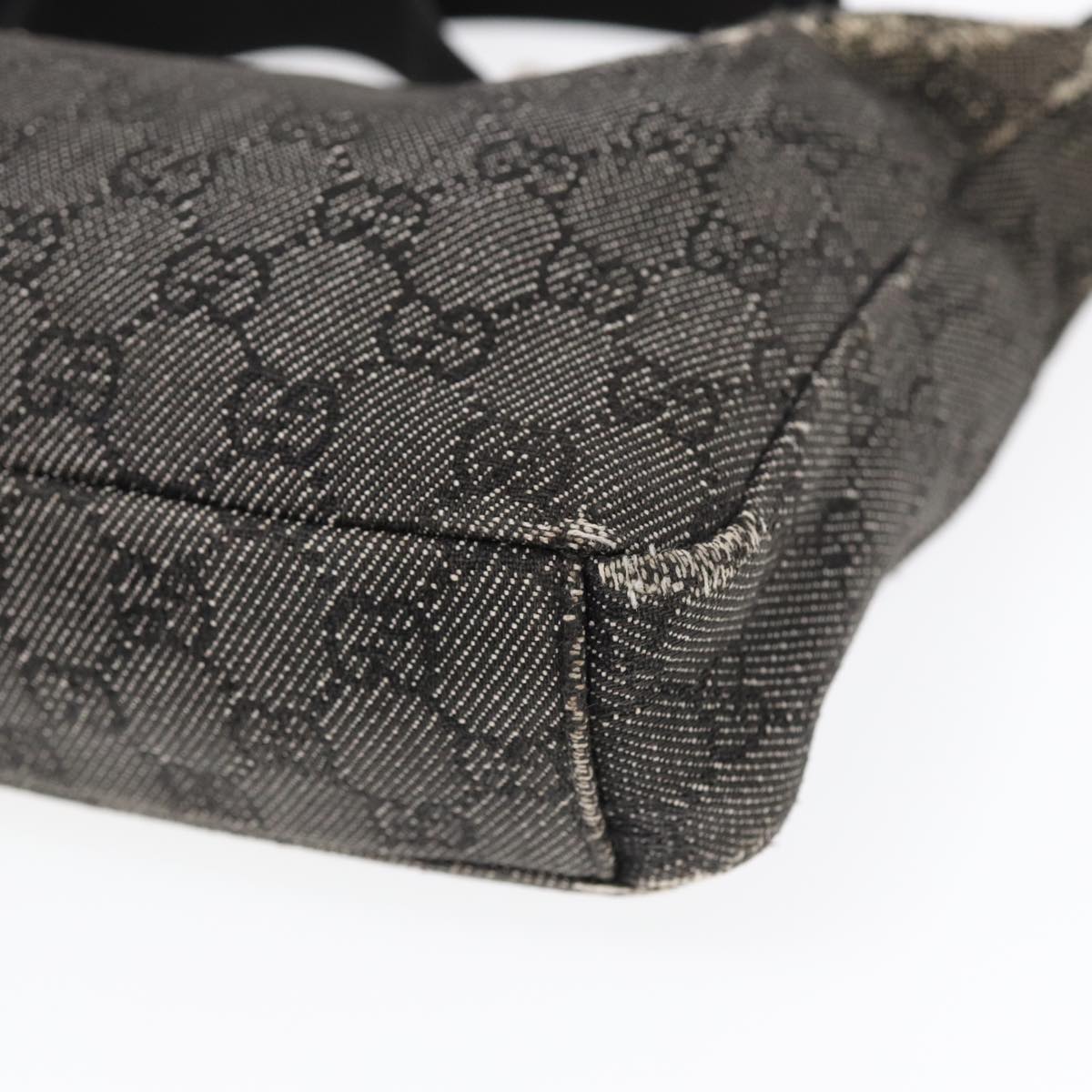 GUCCI GG Canvas Shoulder Bag Gray Silver 35098 ti2032
