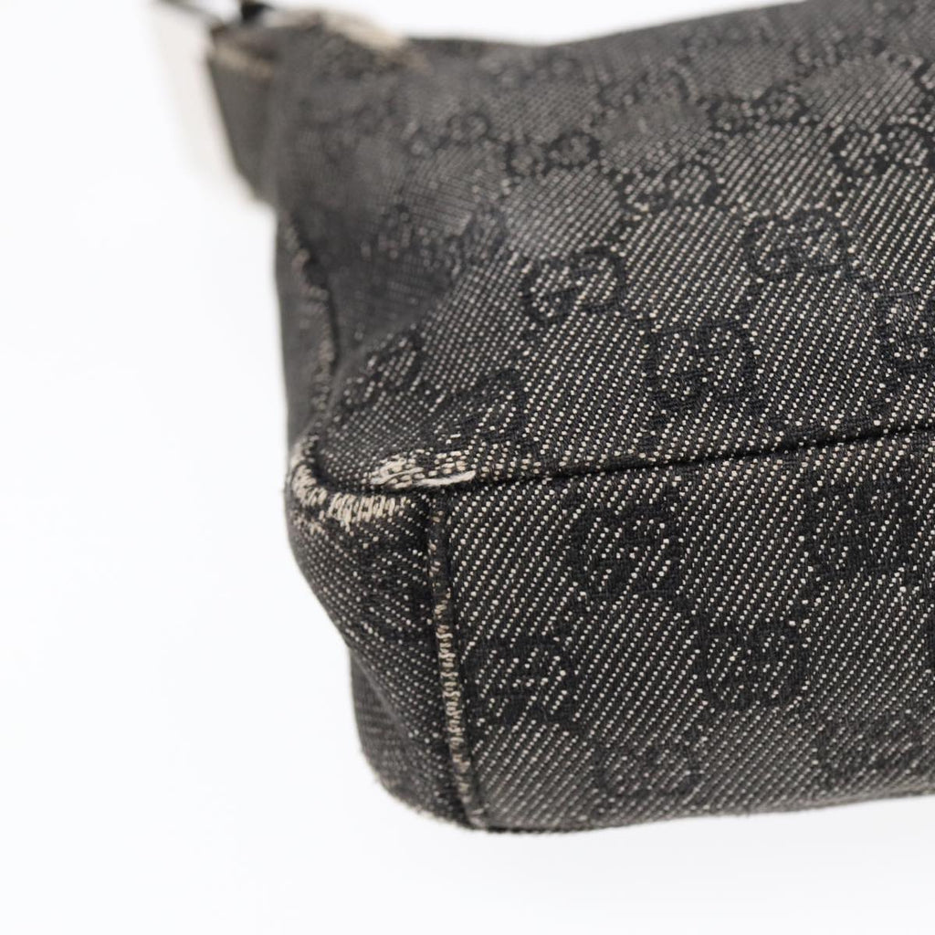 GUCCI GG Canvas Shoulder Bag Gray Silver 35098 ti2032