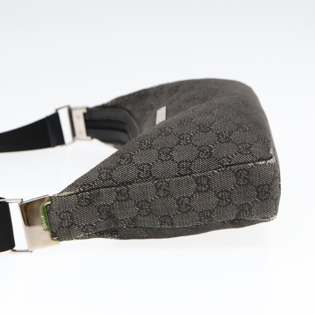 GUCCI GG Canvas Shoulder Bag Gray Silver 35098 ti2032