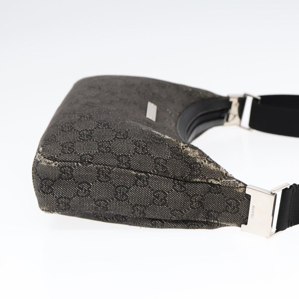 GUCCI GG Canvas Shoulder Bag Gray Silver 35098 ti2032