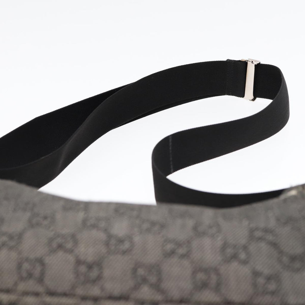GUCCI GG Canvas Shoulder Bag Gray Silver 35098 ti2032