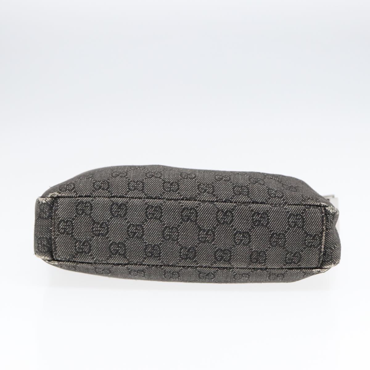 GUCCI GG Canvas Shoulder Bag Gray Silver 35098 ti2032