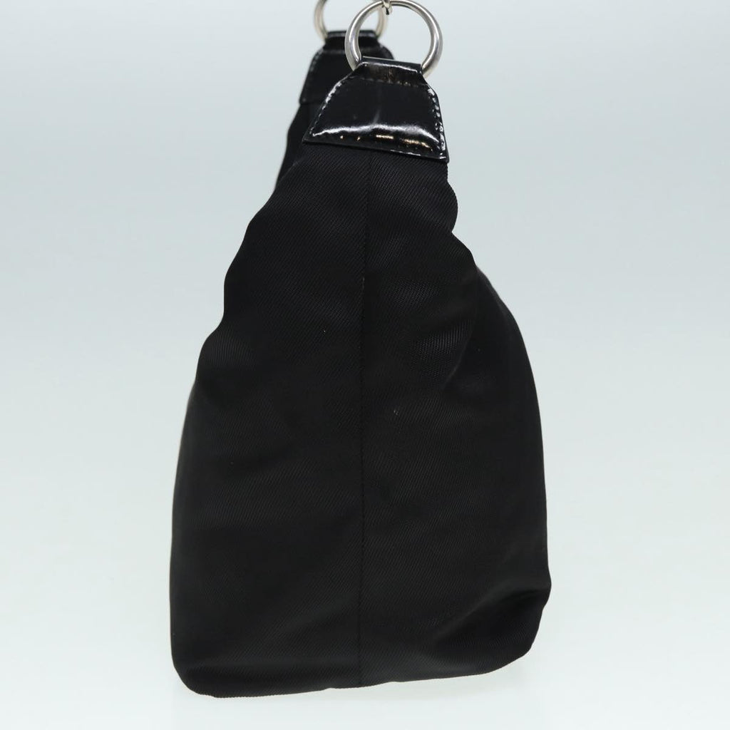 GUCCI Bamboo Shoulder Bag Nylon Black Silver 000 1998 0531 ti2037