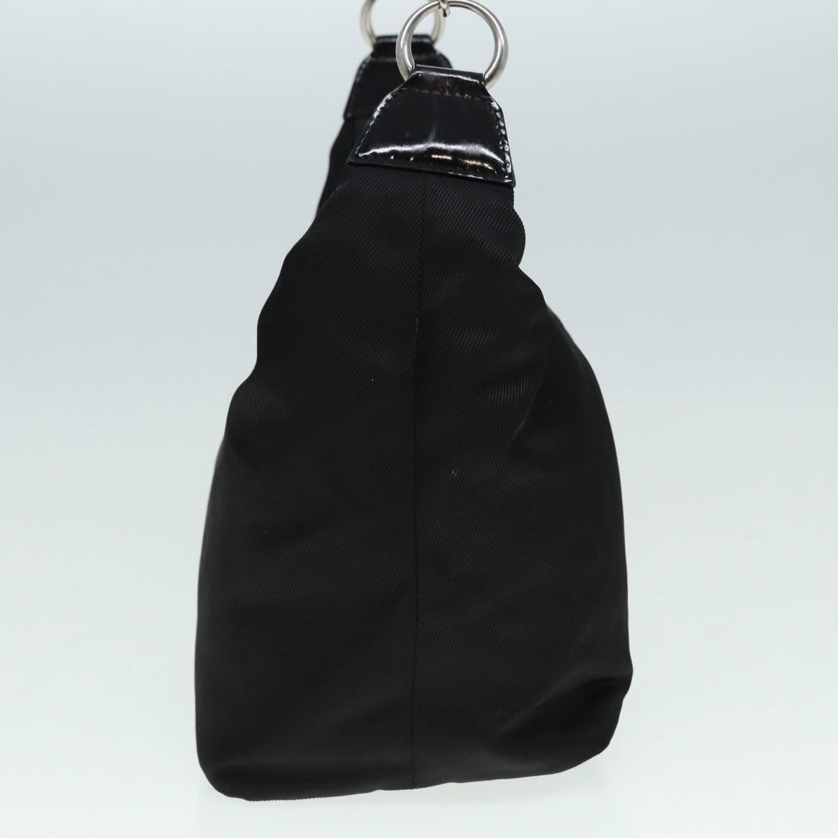 GUCCI Bamboo Shoulder Bag Nylon Black Silver 000 1998 0531 ti2037
