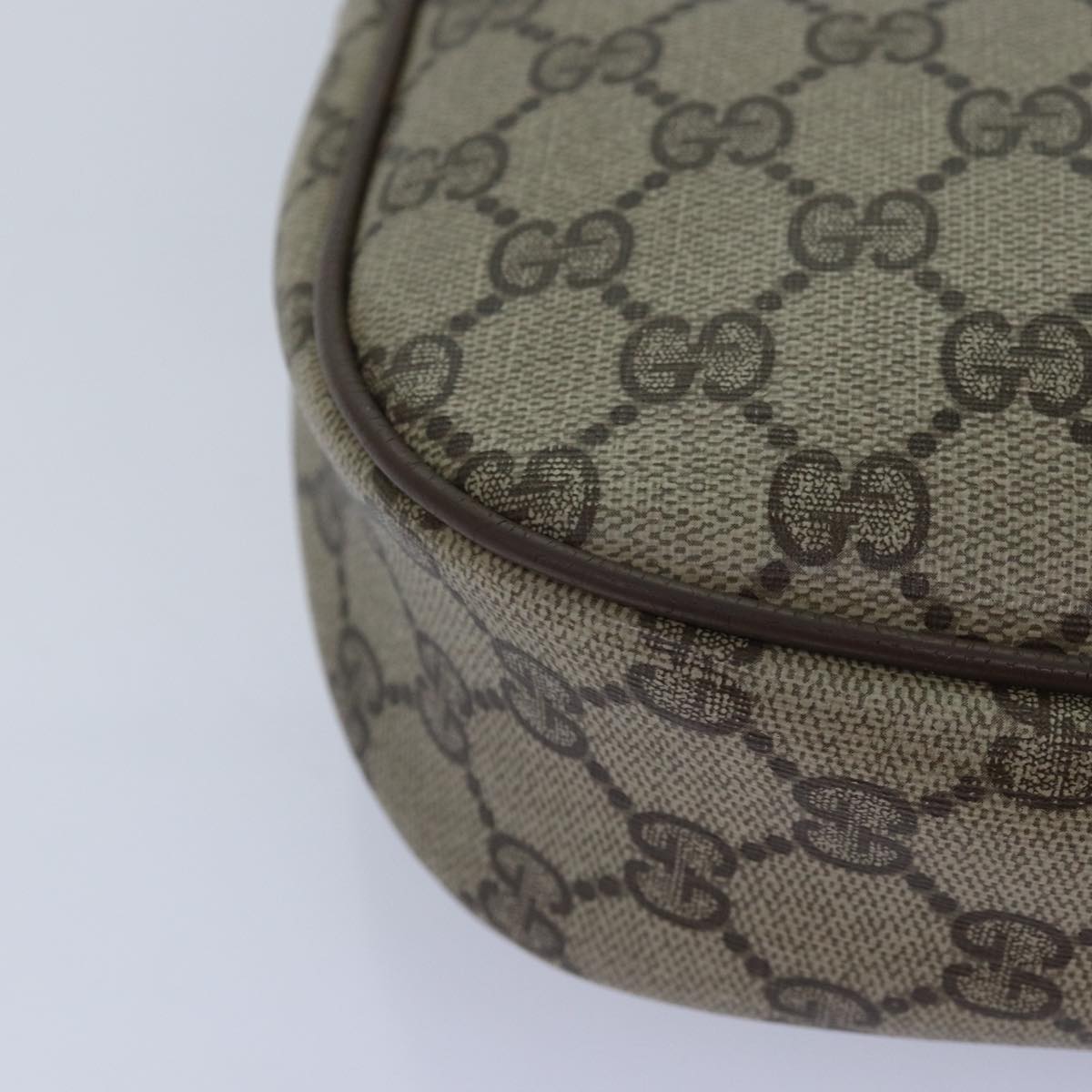 GUCCI GG Supreme Web Sherry Line Clutch Bag PVC Beige Red 89 01 034 ti2044