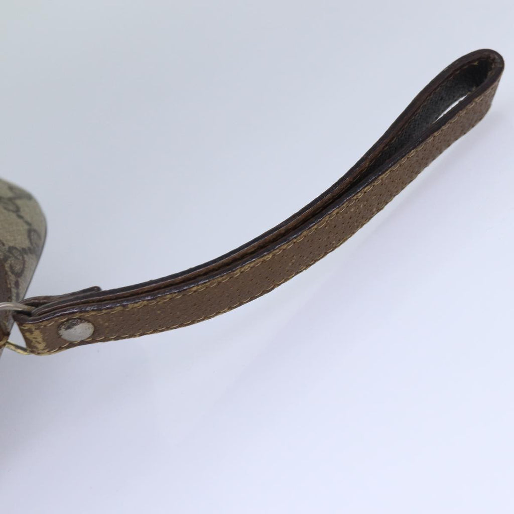 GUCCI GG Supreme Web Sherry Line Clutch Bag PVC Beige Red 89 01 034 ti2044