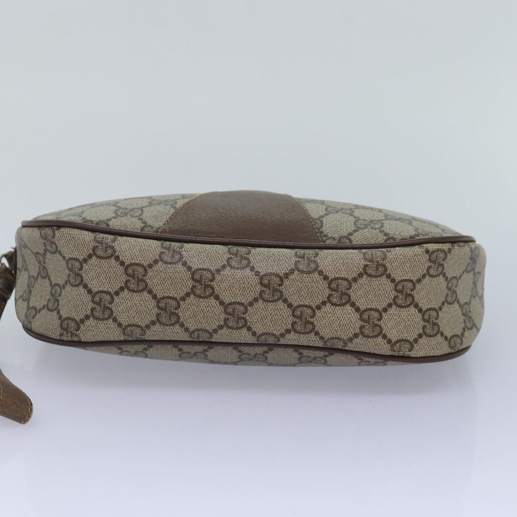 GUCCI GG Supreme Web Sherry Line Clutch Bag PVC Beige Red 89 01 034 ti2044