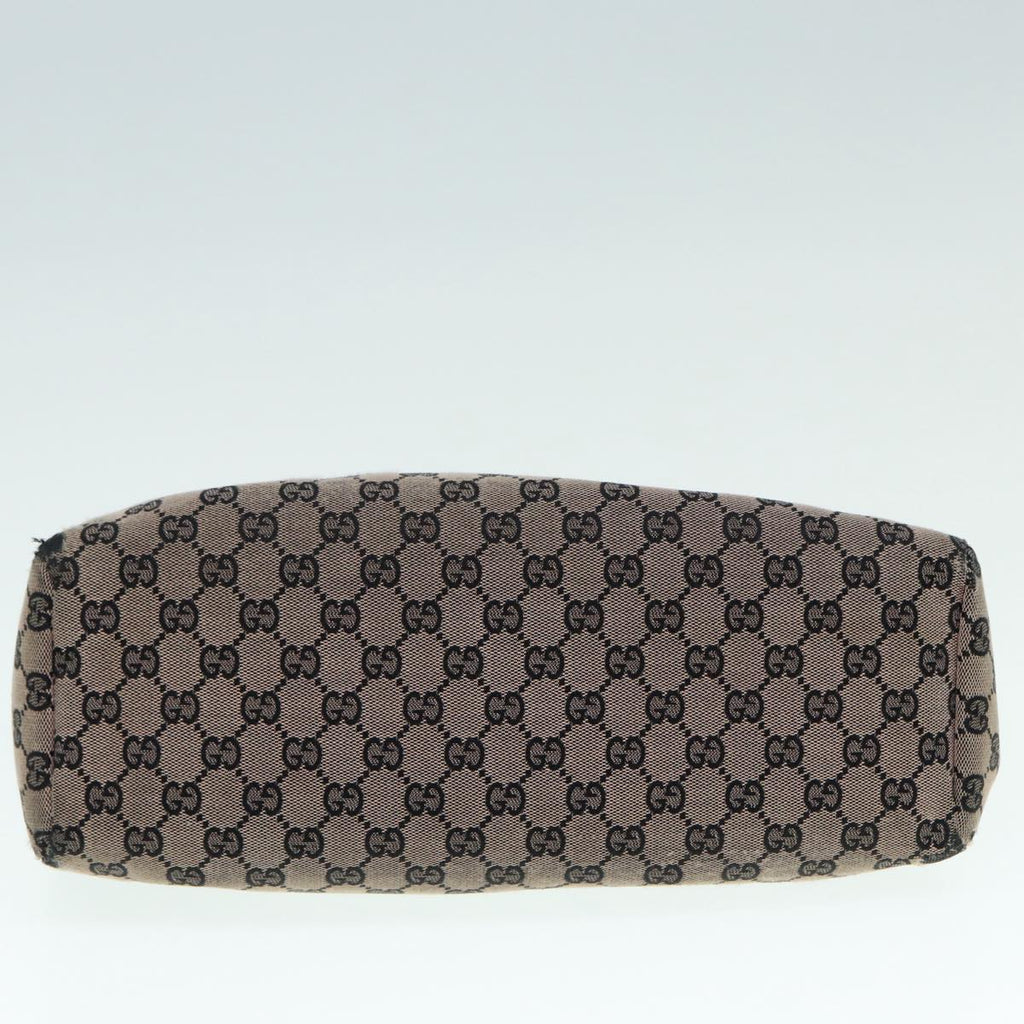 GUCCI GG Canvas Wood Hand Bag Beige 112683 ti2049