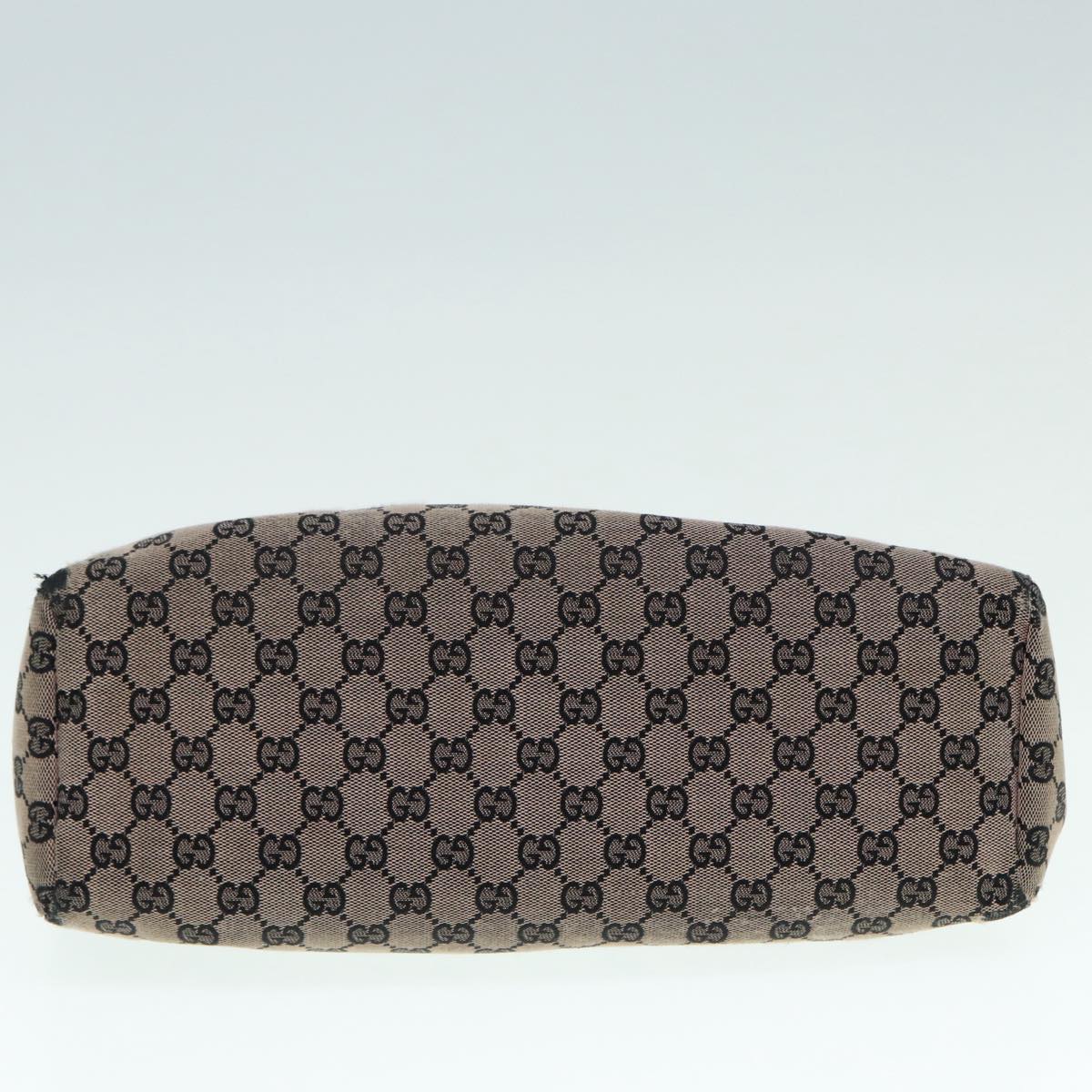 GUCCI GG Canvas Wood Hand Bag Beige 112683 ti2049