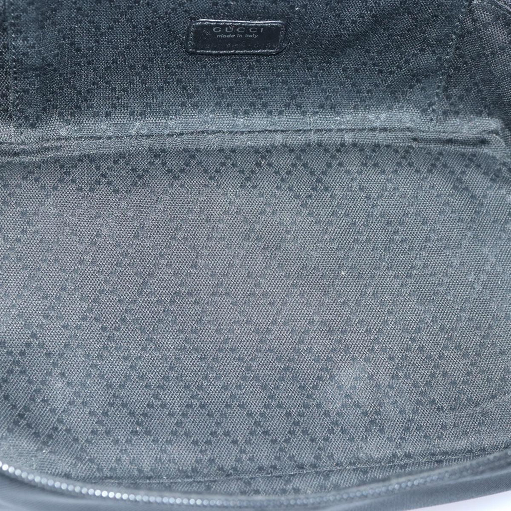 GUCCI Vanity Bamboo Pouch Nylon Black Silver 032 1956 0150 ti2061