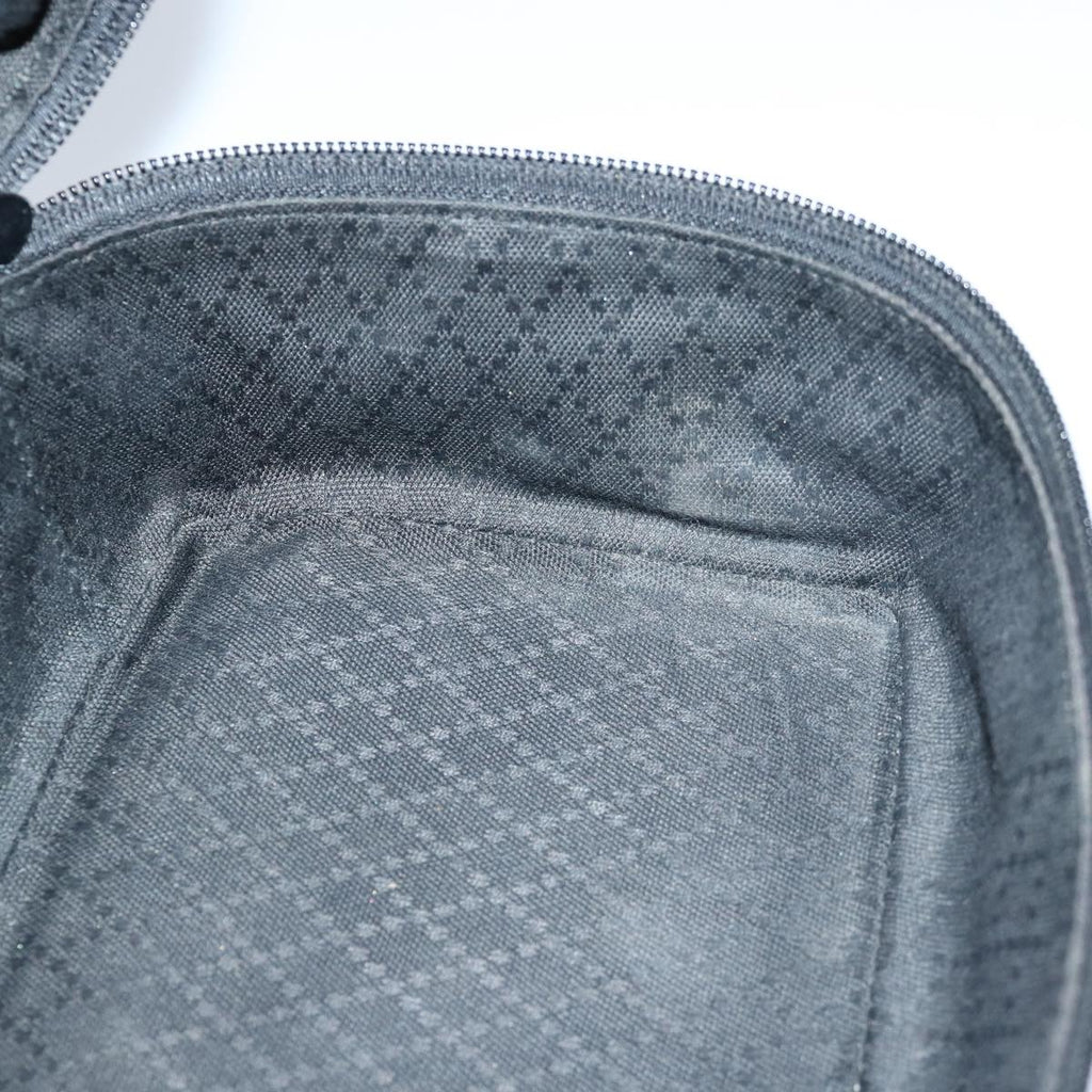 GUCCI Vanity Bamboo Pouch Nylon Black Silver 032 1956 0150 ti2061