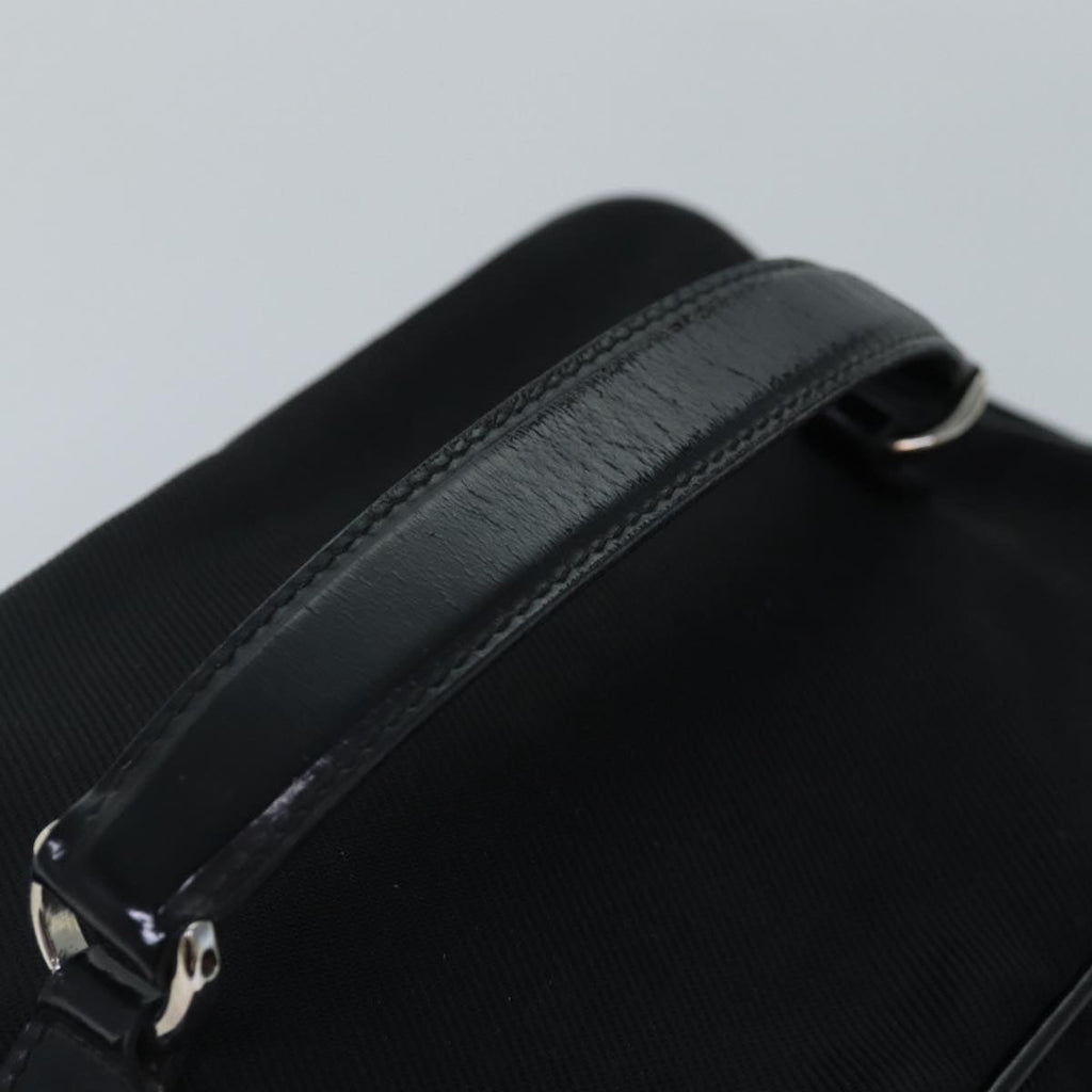 GUCCI Vanity Bamboo Pouch Nylon Black Silver 032 1956 0150 ti2061