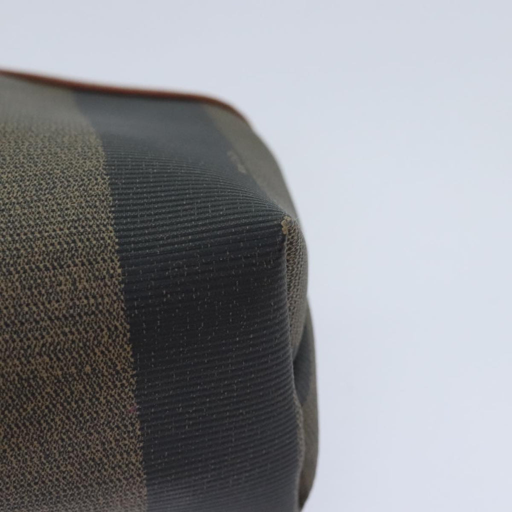 FENDI Pecan Canvas Pouch Black Brown gold ti2082