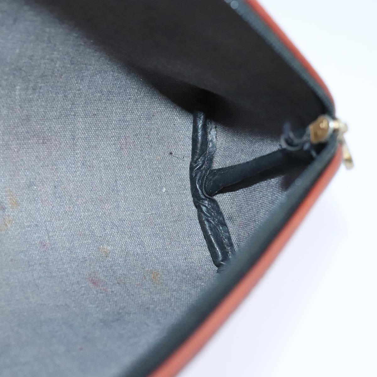 FENDI Pecan Canvas Pouch Black Brown gold ti2082