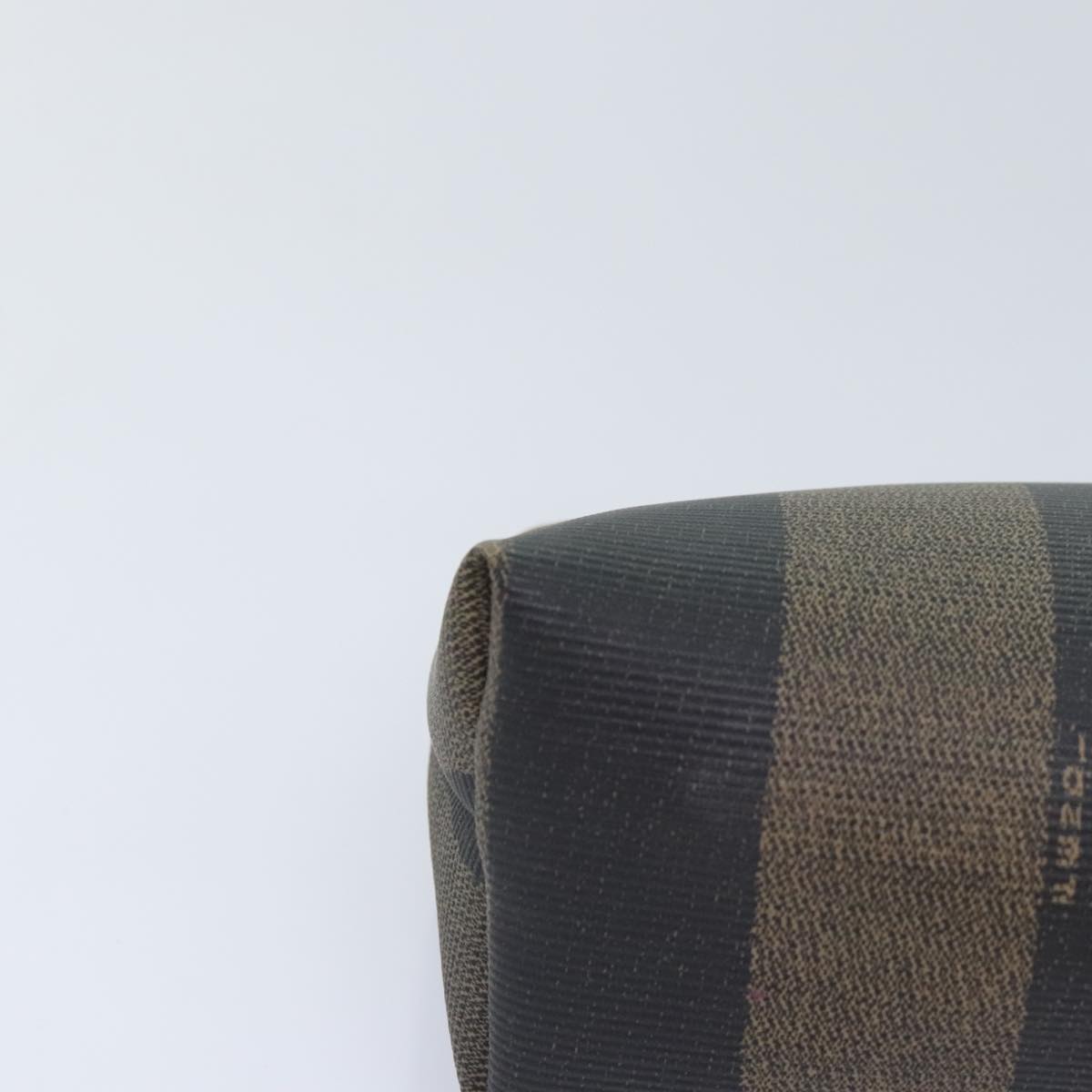 FENDI Pecan Canvas Pouch Black Brown gold ti2082