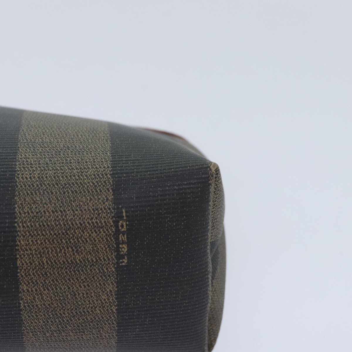 FENDI Pecan Canvas Pouch Black Brown gold ti2082