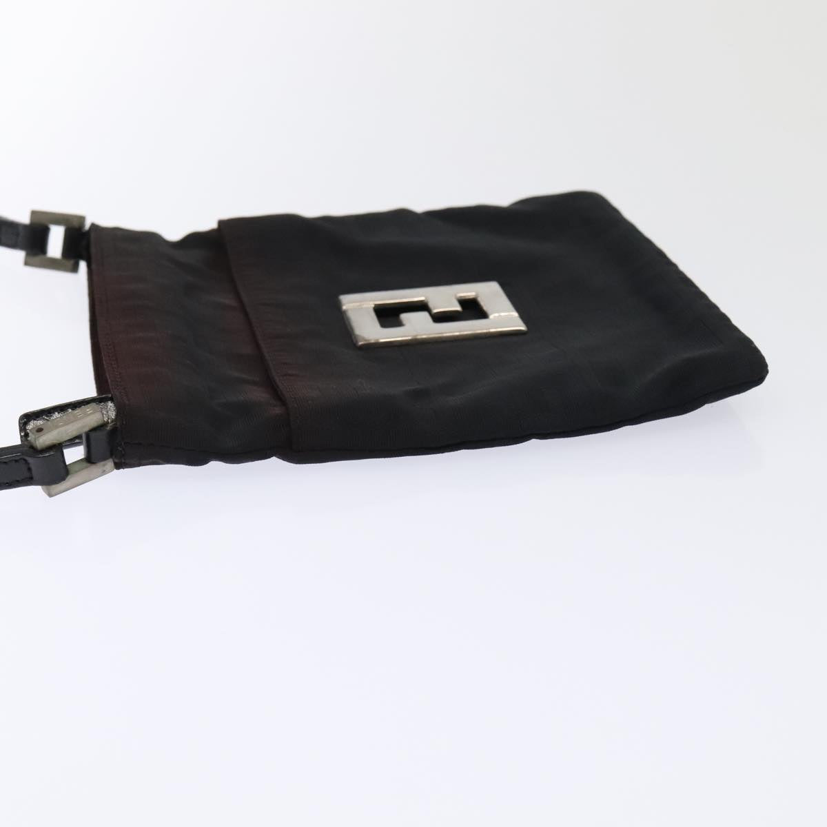 FENDI Zucca Canvas Shoulder Bag Nylon Black ti2102