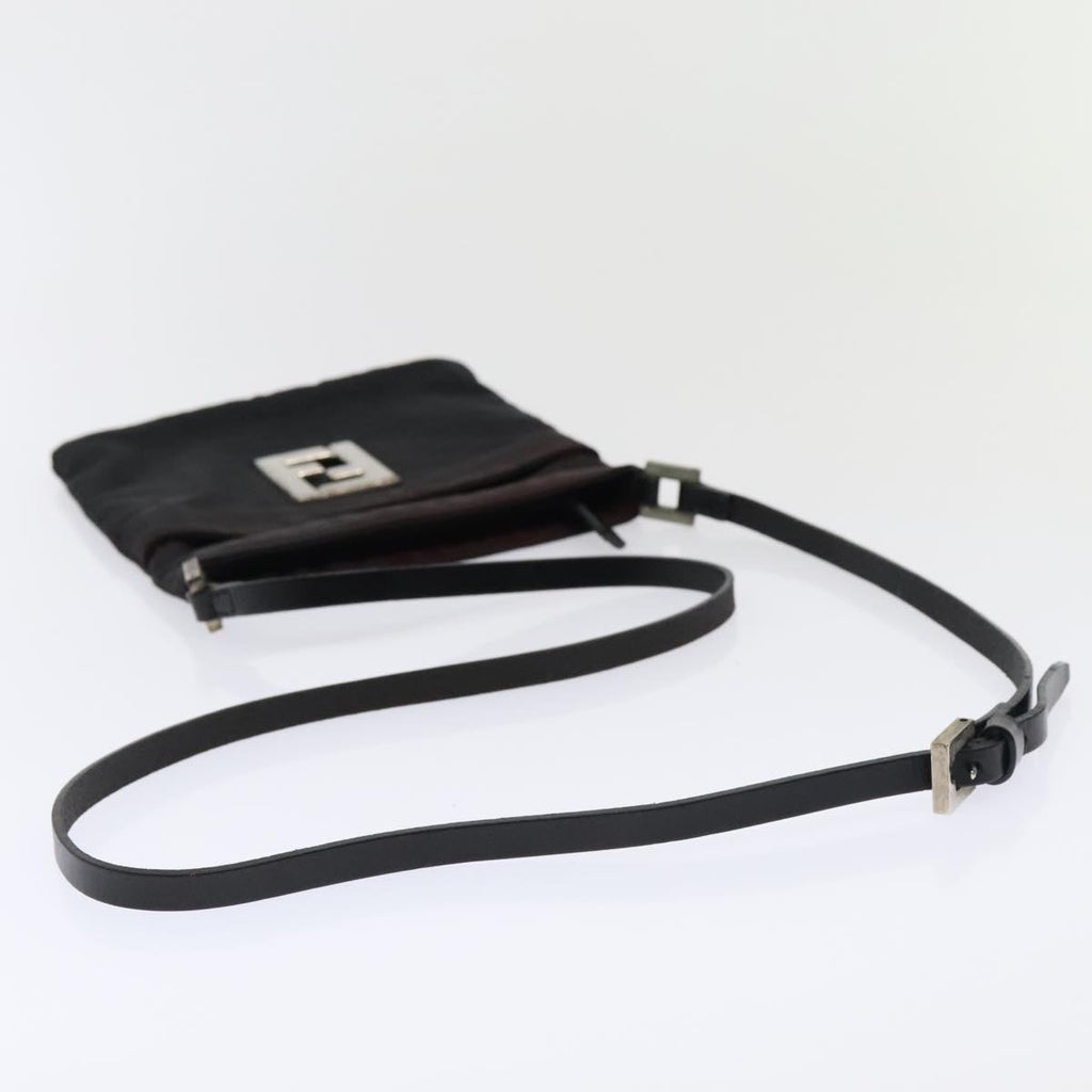 FENDI Zucca Canvas Shoulder Bag Nylon Black ti2102