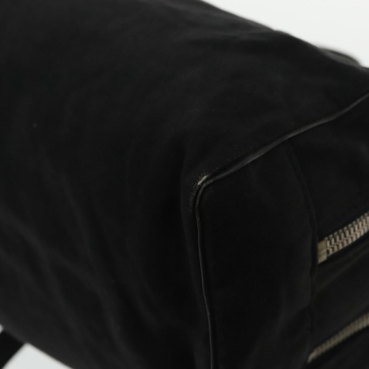 FENDI Hand Bag Cotton Nylon Black Silver ti2136