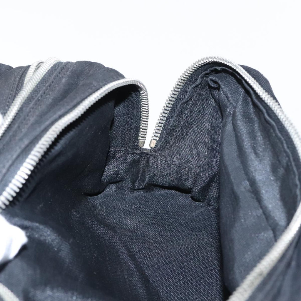 FENDI Hand Bag Cotton Nylon Black Silver ti2136