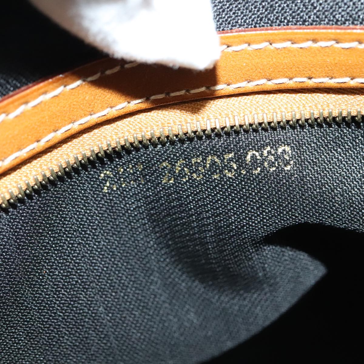 FENDI Pecan Canvas Boston Bag Brown Black Gold ti2145