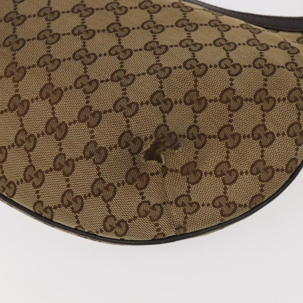 GUCCI GG Canvas Web Sherry Line Shoulder Bag Beige Silver 181092 ti2224