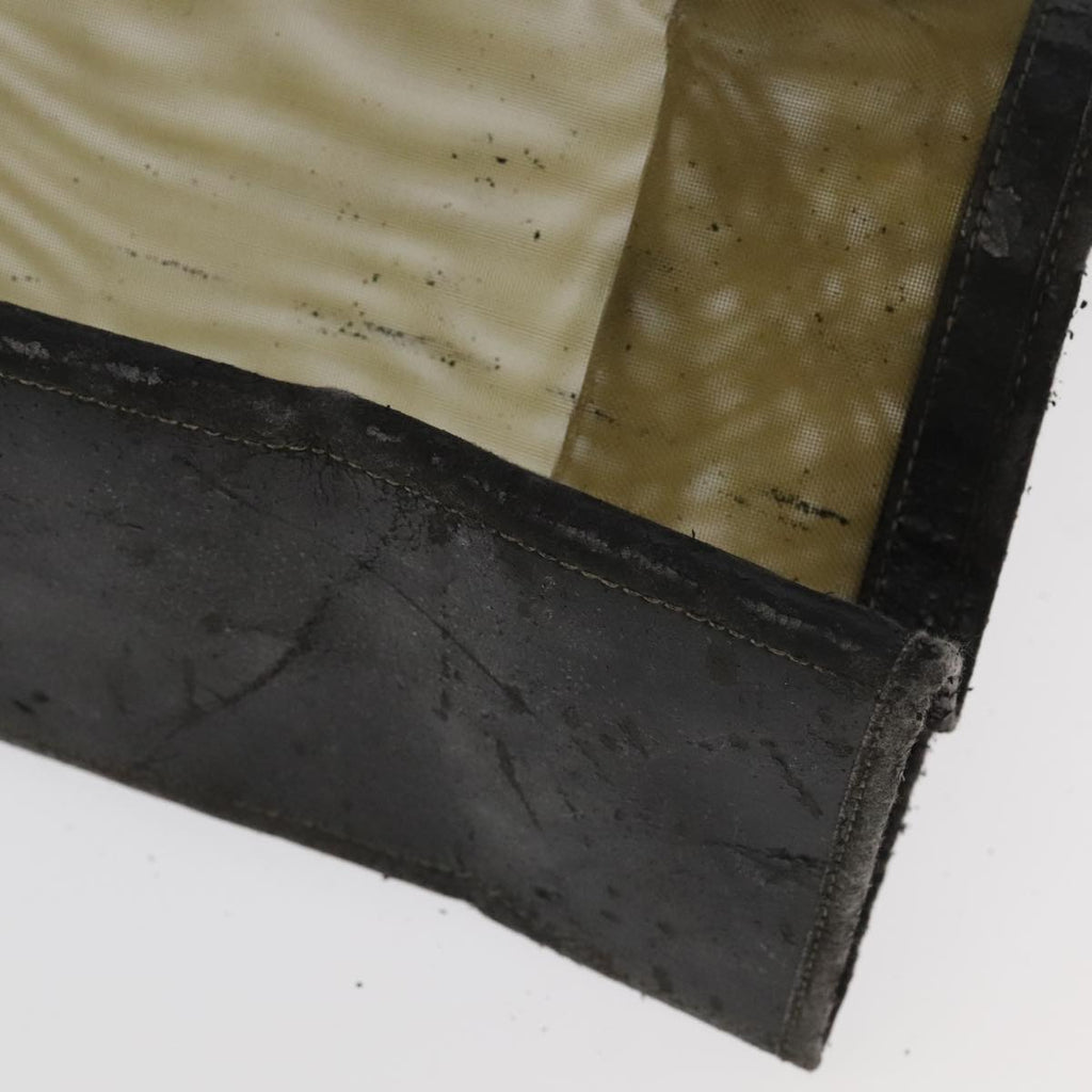 FENDI Tote Bag Nylon Leather Khaki Black Gold ti2229