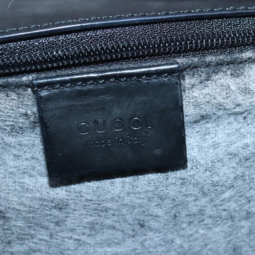GUCCI Shoulder Bag Nylon Black Gold ti2230