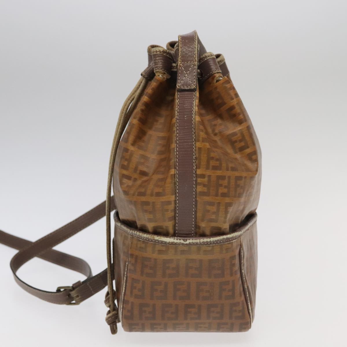 FENDI GUCCI Burberry Zucchino Bag Canvas PVC Enamel 3Set Black Brown ti2285
