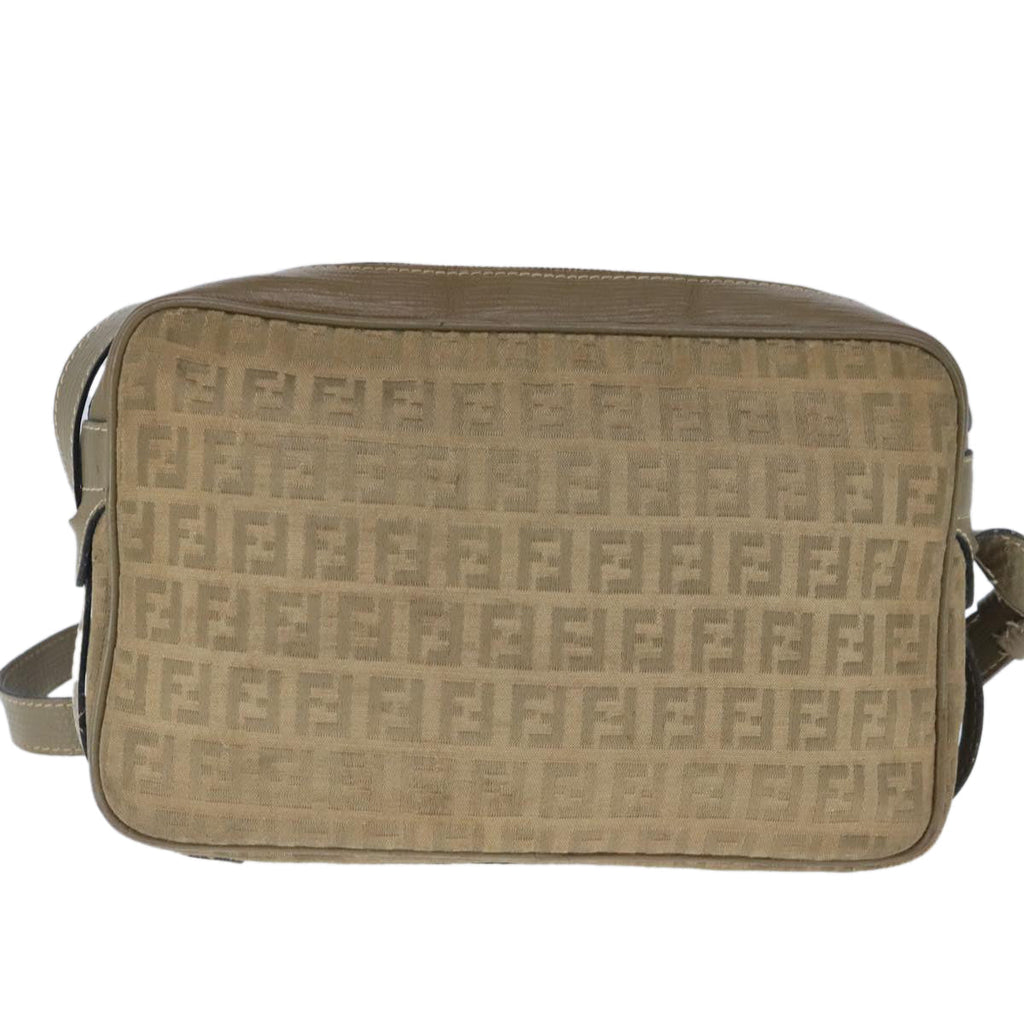 FENDI Zucchino Canvas Shoulder Bag Canvas Brown ti2303
