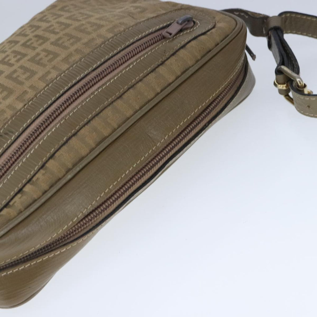 FENDI Zucchino Canvas Shoulder Bag Canvas Brown ti2303