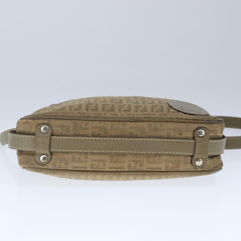 FENDI Zucchino Canvas Shoulder Bag Canvas Brown ti2303