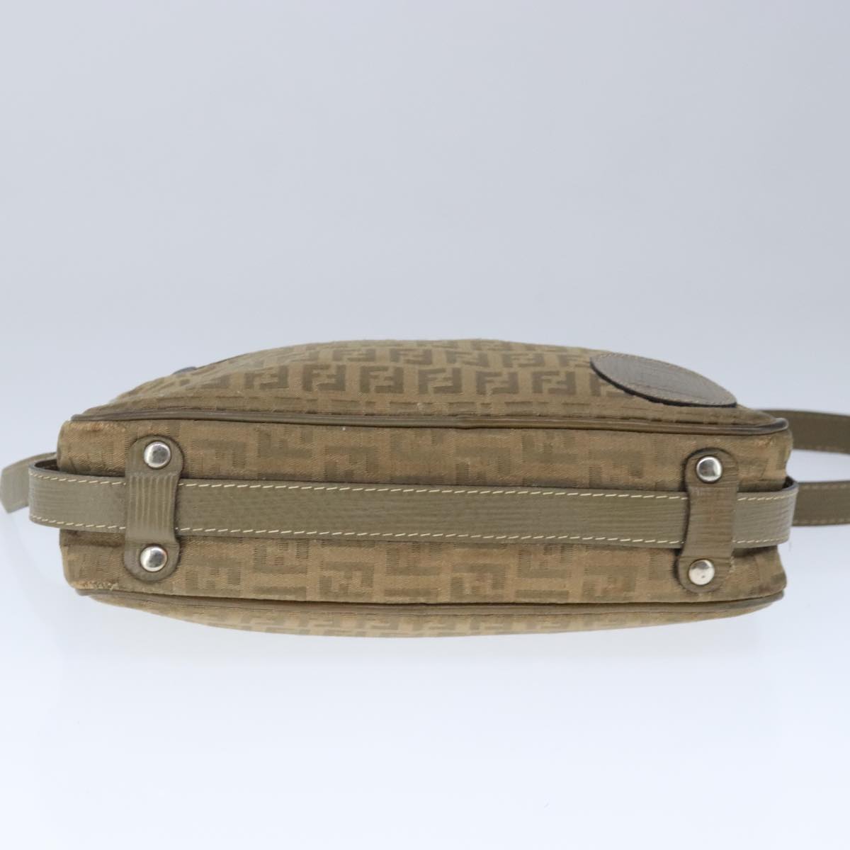 FENDI Zucchino Canvas Shoulder Bag Canvas Brown ti2303