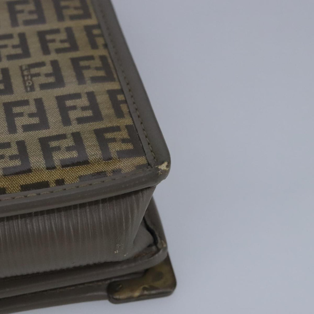FENDI Zucchino Canvas Clutch Bag Coated Canvas Brown ti2310