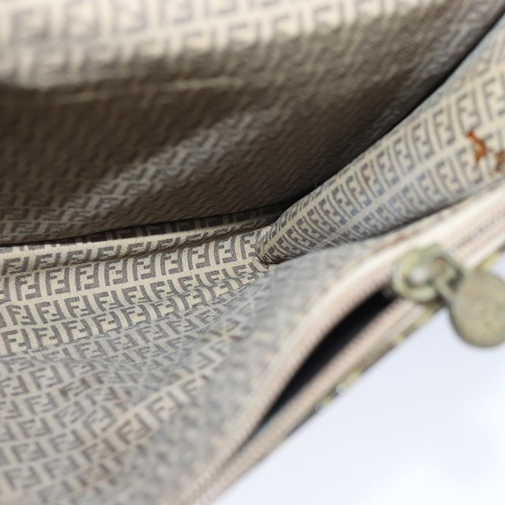 FENDI Zucchino Canvas Clutch Bag Coated Canvas Brown ti2310