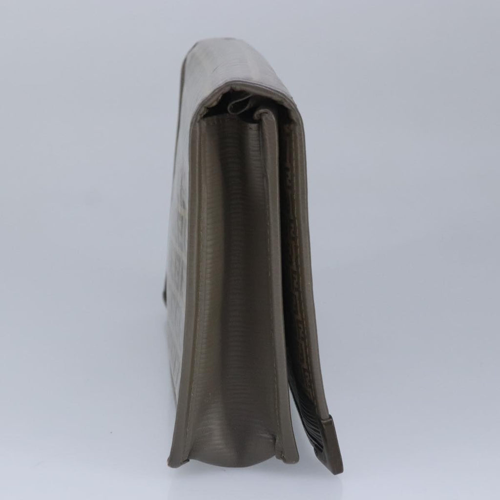 FENDI Zucchino Canvas Clutch Bag Coated Canvas Brown ti2310