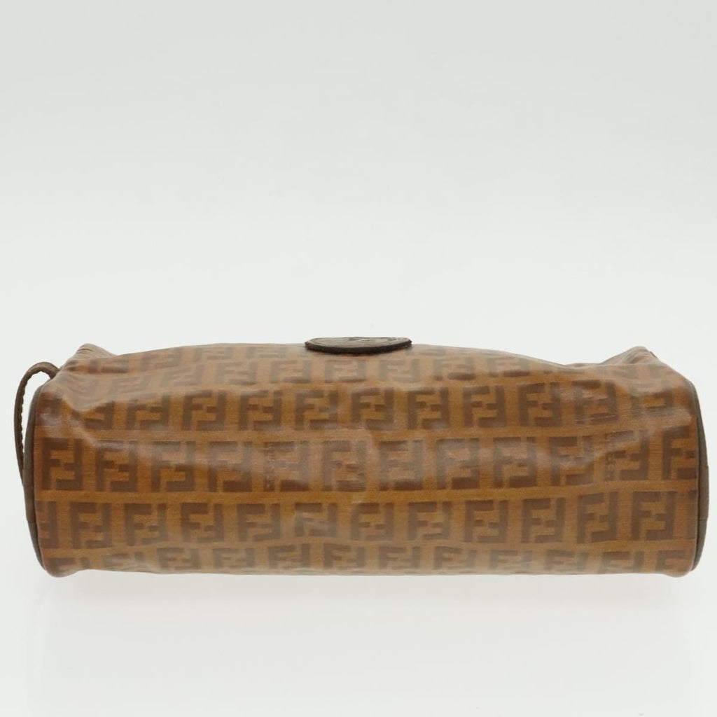 FENDI Zucchino Canvas Clutch Bag Coated Canvas 2Set Brown ti2312