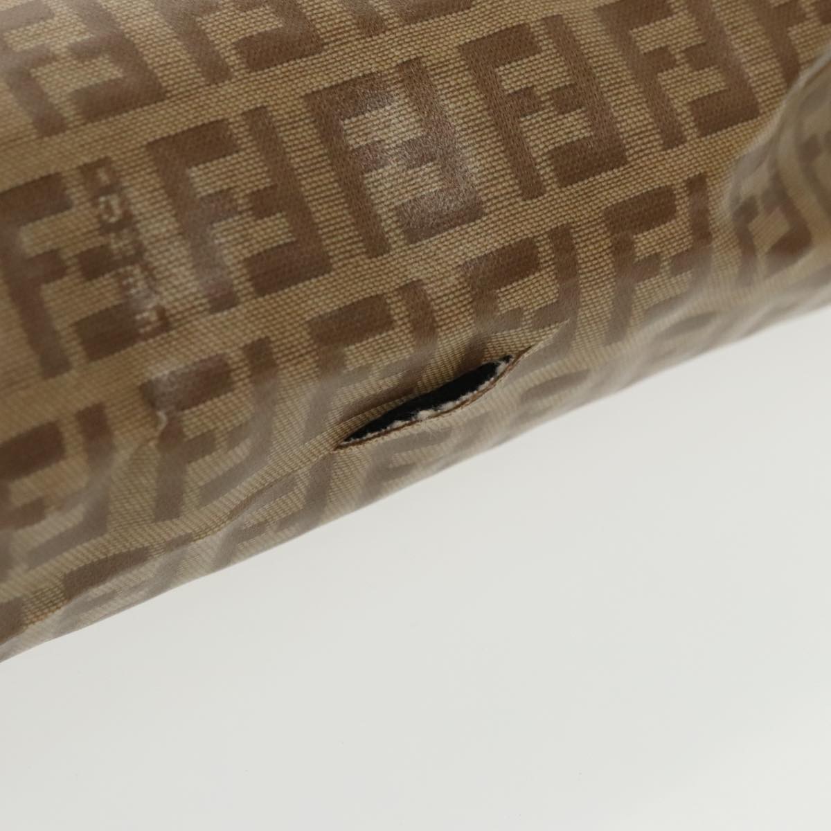 FENDI Zucchino Canvas Clutch Bag Coated Canvas 2Set Brown ti2312