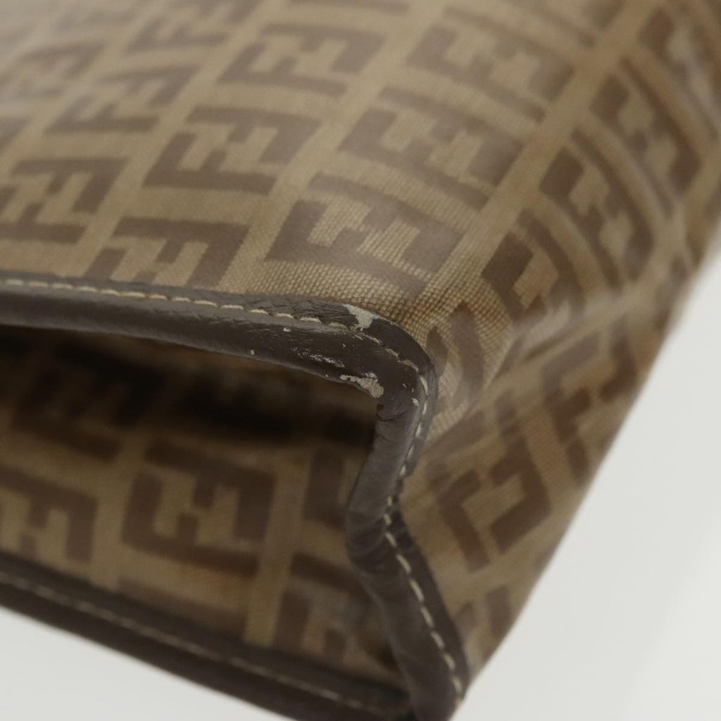 FENDI Zucchino Canvas Clutch Bag Coated Canvas 2Set Brown ti2312