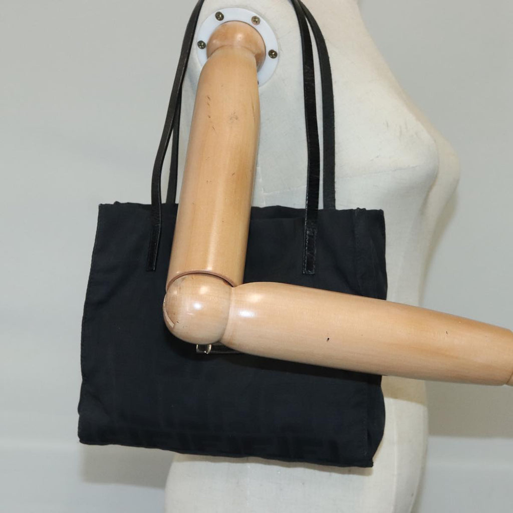 FENDI Zucca Canvas Hand Bag Nylon Black ti2314